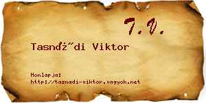 Tasnádi Viktor névjegykártya